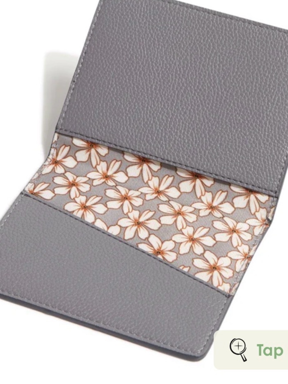 BNWT Vera Bradley passport /ID holder, faux leather- grey. Retail $79